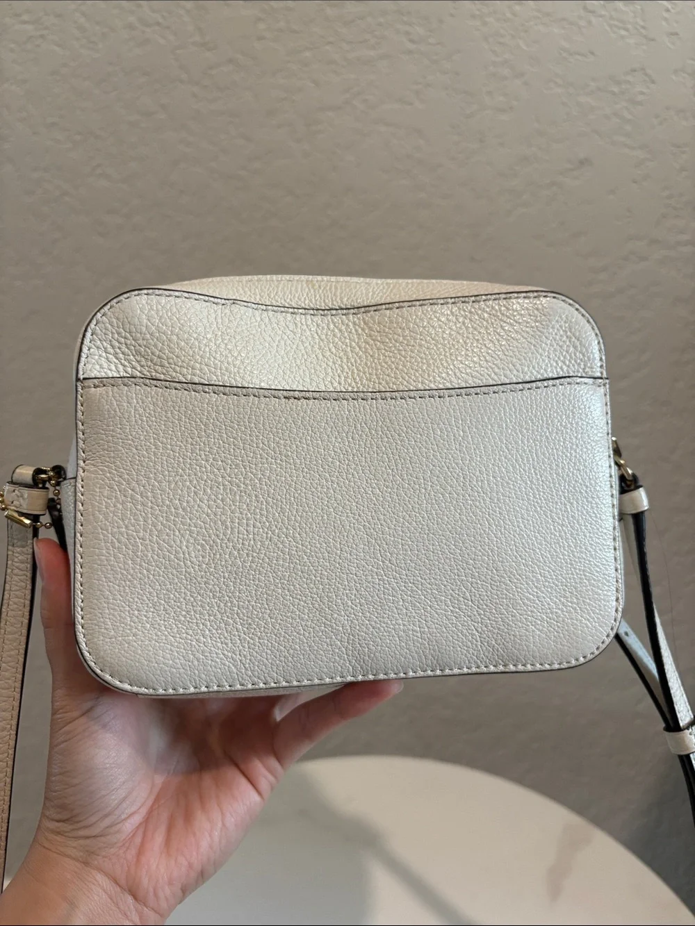 Coach Chalk Pebbled Leather Crossbody